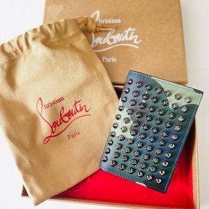 NWT Christian Louboutin Spiked Camo Leather Bifold Wallet